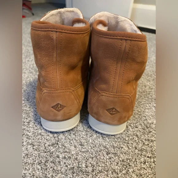 NWOT Sperry Men's Tan Leather Boots Size 13 - Picture 3 of 4